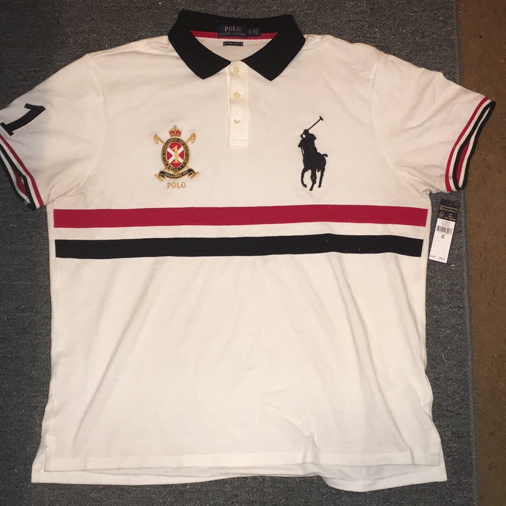 White, black, & red Polo Ralph Lauren